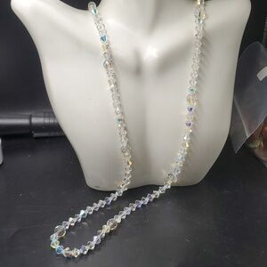 Aurora borealis mid century stunning eye‎ catching necklace N3536